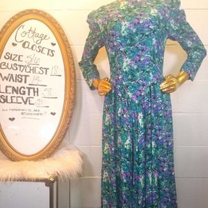 VTG E.D. Michaels Floral Dress 5/6